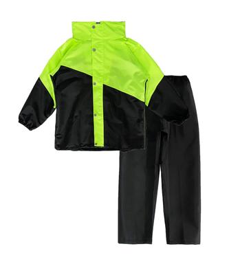 Дождевик-комбинезон для детей Hiheart Junior (Верх и низ), Комплект из 3 предметов, Дождевик и Дождевые Штаны, для Мальчиков и Девочек, Включает Сумку для Хранения, Зеленый, Размер XL