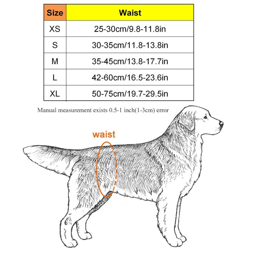 Soft Fabric Dog Sanitary Pant Adjustable Sticky Strap Pet Period Underwear Dog Estrus