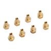 8Pcs 1/24 RC Hex Nut Brass Wear Resistant RC Wheel Lock Nut Replacement for Axial SCX24 8mm /