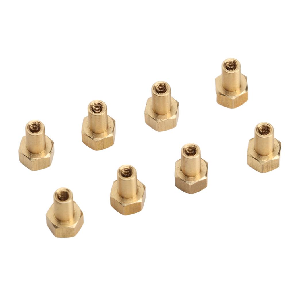 8Pcs 1/24 RC Hex Nut Brass Wear Resistant RC Wheel Lock Nut Replacement for Axial SCX24 8mm /