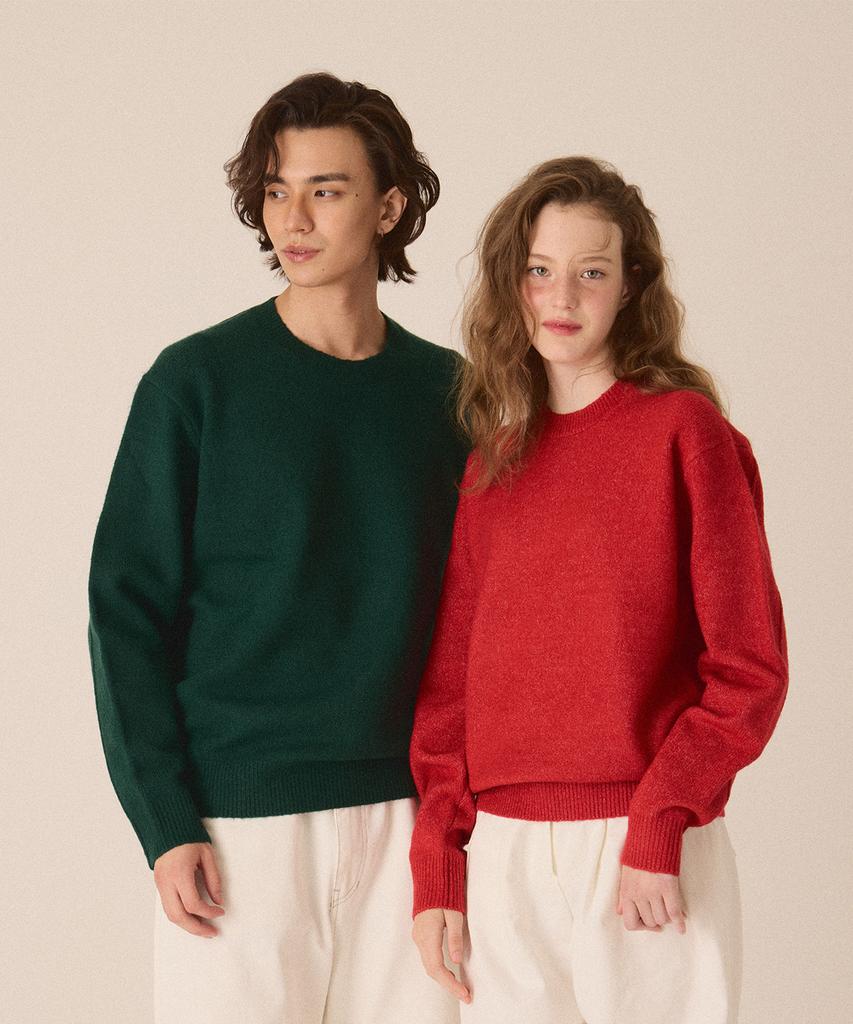 CUTZ [2Pack] Essential Soft Touch Crew Neck + Cable Knit (C Type)