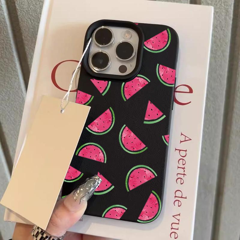 Защитная накладка с рисунком в виде долек арбуза для серии iPhone 17 16 15 14 13 12 11 16E Pro Max Plus