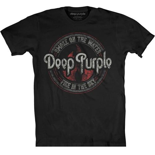 Deep Purple Хлопковая футболка унисекс для взрослых с круглым вырезом