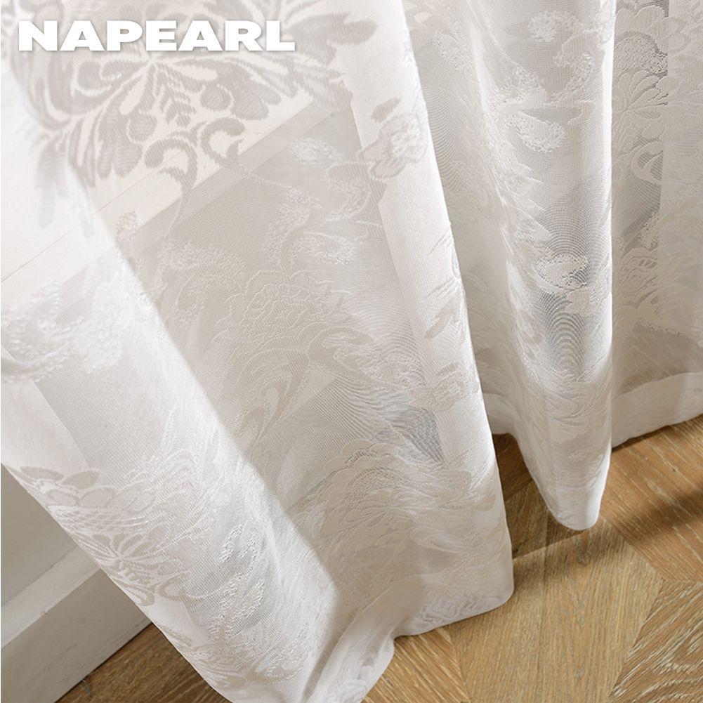 1 шт. NAPEARL, европейский стиль, вышитый цветочный дизайн, тюль, прозрачная занавеска, вуаль для кухни, балкона, гостиной, домашний декор