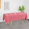 Red Black Checkered Disposable Tablecloth Wedding Birthday Party Indoor Outdoor Picnic Table Cover Plastic Waterproof Tablecloth