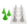 New 8 Christmas Tree Silicone Mold Icing Biscuit Aroma Candle Mold Stripe Tree Chocolate Mold