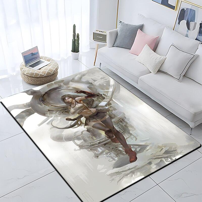 Ковер Final Fantasy с художественным принтом для гостиной, спальни, детские коврики, мягкий кухонный коврик, нескользящий фланелевый ковер, напольный коврик