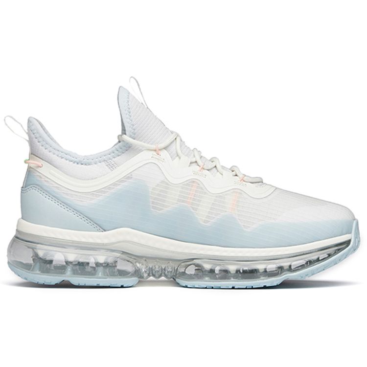 Anta Comfortable Shock Absorbing Wear Resistant Breathable Low Top Casual Running Shoes Women Sneakers White Blue 922135518-1