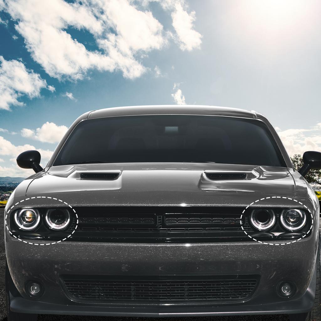Uxcell 1 Pair Front Headlight Lamp Bezel Trim 68259053AB for Dodge Challenger 2015-2023