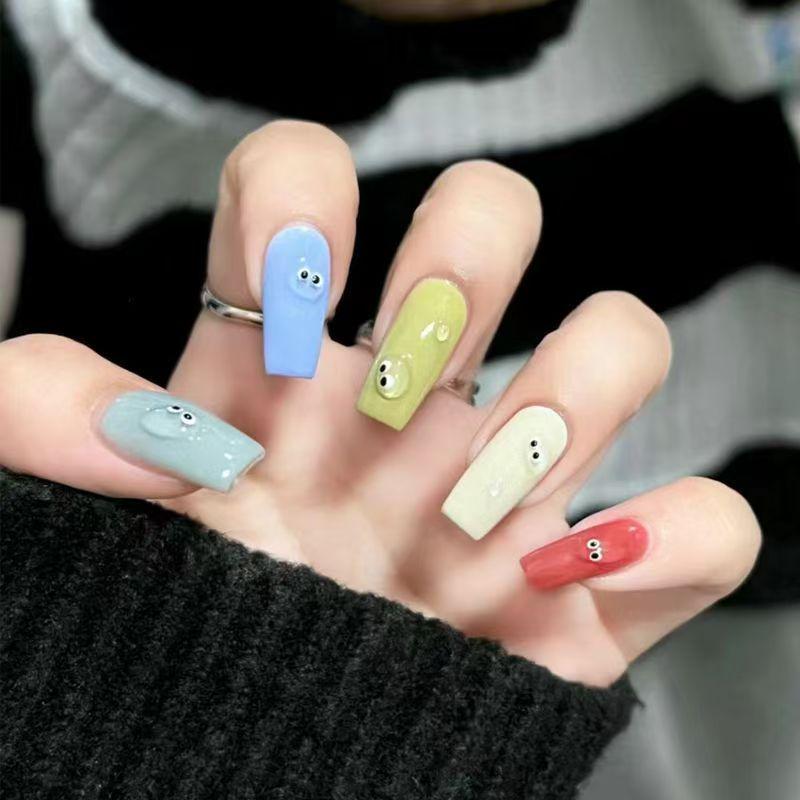 Милые Конфетные Бобы Прозрачные Желейные Наклейки для Маникюра