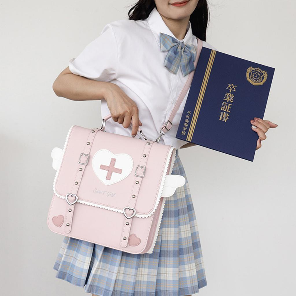 Женский рюкзак Kawaii из искусственной кожи JK Style Travel Crossbody Bag Многоцелевые сумки через плечо в стиле Лолиты для девочек