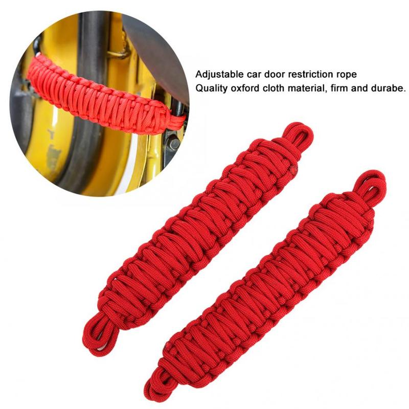 2pcs Car Door Restriction Rope Protection Limiting Strap Fits for Wrangler TJ 1997-2006 Car Accessory