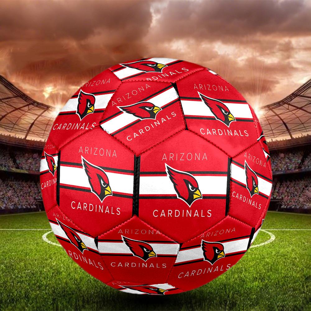 Arizona Cardinals Indoor Soccer Ball Size 5 Colorful All Ages Machine Stitched PVC Competition Ready Durable High-Bounce