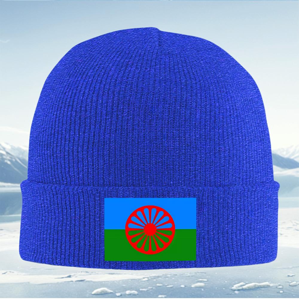 Wheel central sky grass emblem Men Women Unisex Knitted Hat Beanie Pullover Cap Winter Thermal Warm Christmas Outdoor Cycling Hi