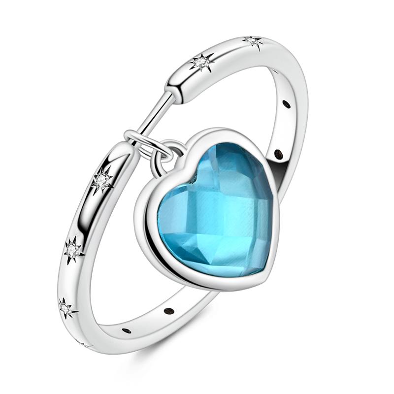 925 Sterling Silver Rings Sparking Purple White Pink Blue Zircon LOVE Wedding Ring Women Engagement Jewelry Anniversary Gifts