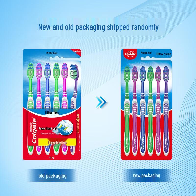 Colgate Super Clean Toothbrush 6-Pack & Kids Anti-Cavity Toothpaste Set