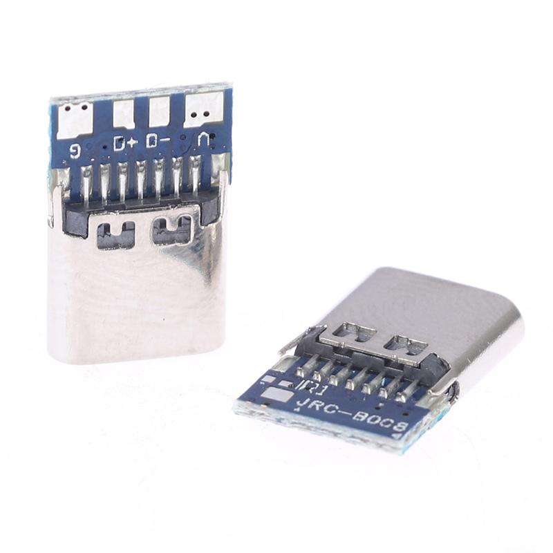 10Pcs Usb 3.1 Type C Connector 14 Pin Female Socket Receptacle Through Holes