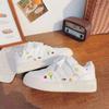 Student Cute Sweet Printed Little White Shoes Women's 2025 Spring New Low-top Versatile Sports Canvas Shoes