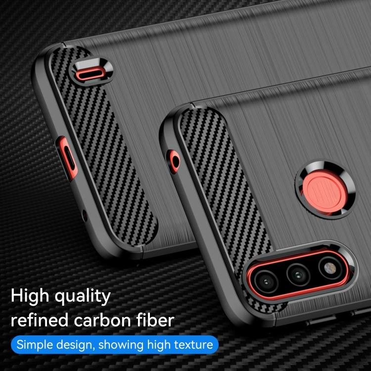 Для Lenovo K13 Чехол для телефона из ТПУ с текстурой шлифованного карбонового волокна