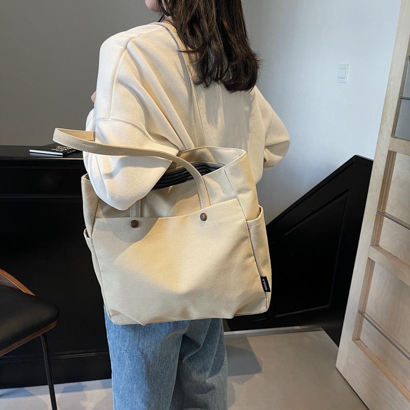 Fashion Tote Bag Women's Spring New Trend Casual Canvas Underarm Bag Texture Shoulder Bag