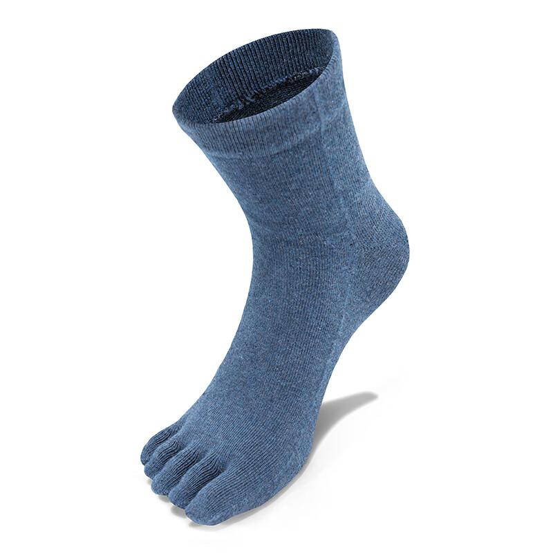 TFO Wool Five-Toe Socks, Comfortable Breathable Sports Running Socks, Separate Toe Hiking Socks 2902436, Men's Navy Blue