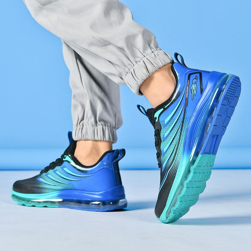 2025 кроссовки для бега с воздушной подушкой по всей стопе мужские внешнеторговые большого размера спортивные сверхлегкие амортизирующие легкие мужские кроссовки молодежные спортивные ст