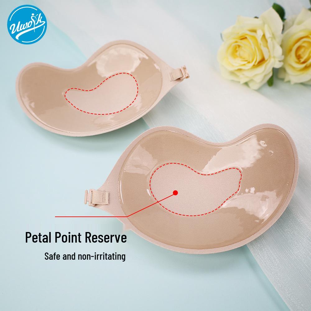 Ультратонкий бюстгальтер пуш-ап без бретелей с невидимыми накладками на соски - Женские анти-прозрачные накладки, сексуальные пастилки-чашечки манго