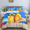 Синий Океан Король Королева Пододеяльник Мультяшная Морская Звезда Ракушка Постельный Комплект Для Детей Подростков Взрослых Море Пляж 2/3шт Полиэстер Пододеяльник