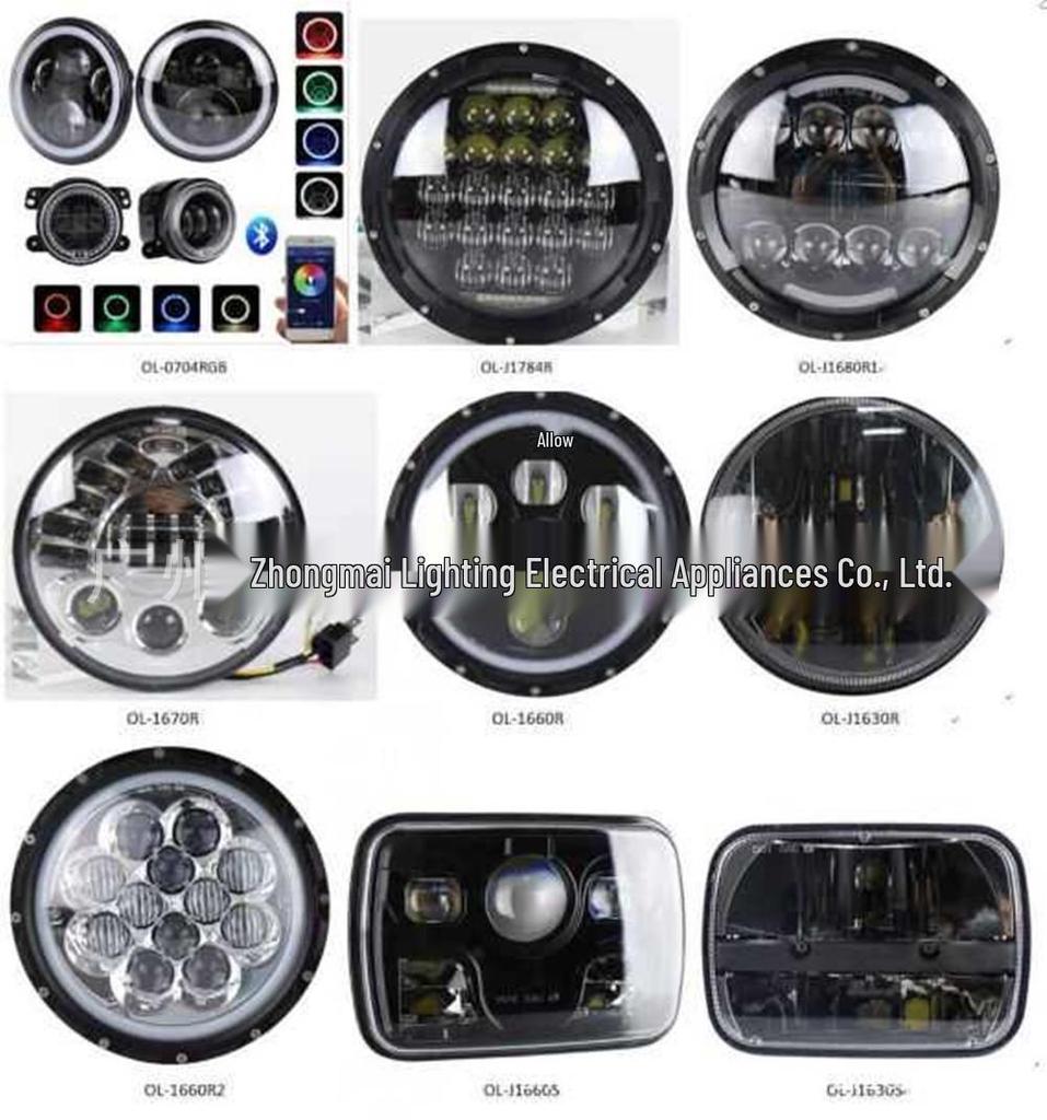 7-inch Dragon Board Headlights for JEEP Wrangler & Harley Motorcycles