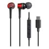 Audio Technica RD Earphones with Microphone USB Wired Canal Type Telework Home Work Web Meeting ZOOM Red ATH-CKD3C Type-C 1.2m PC/Windows/Mac/Android