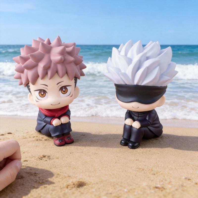 Горячий Набор Фигурок Чиби Jujutsu Kaisen Сидящие Юдзи Годжо Мегуми Нобара-Большая Голова Милый Аниме Игрушка Для Детей Развлекательная Забава