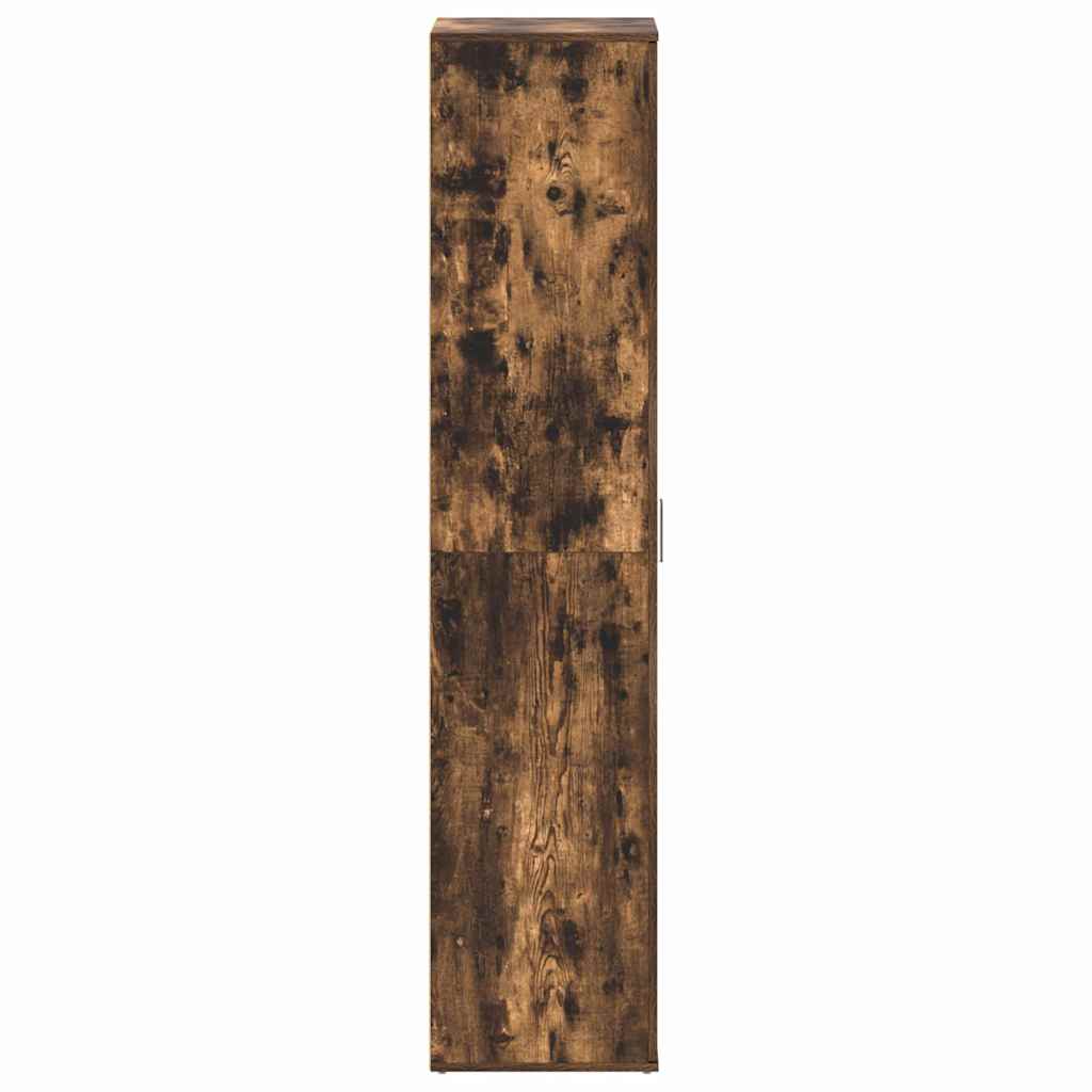 Shoe Cabinet Smoked Oak 80 x 39 x 178 cm Engineered Wood