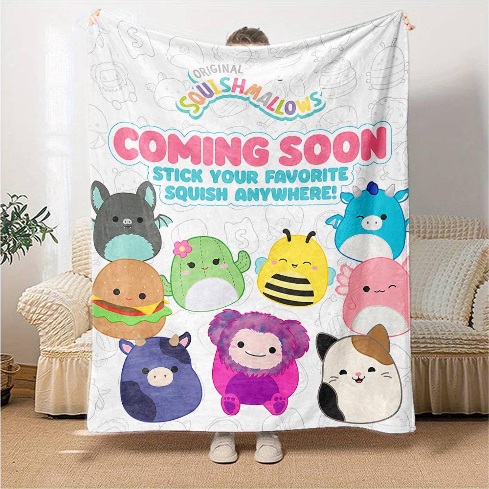 1pc Blanket - squishmallows Print Design,Lightweight Blanket for Sofa,Bed- Soft &Warm,Gift for All Seasons