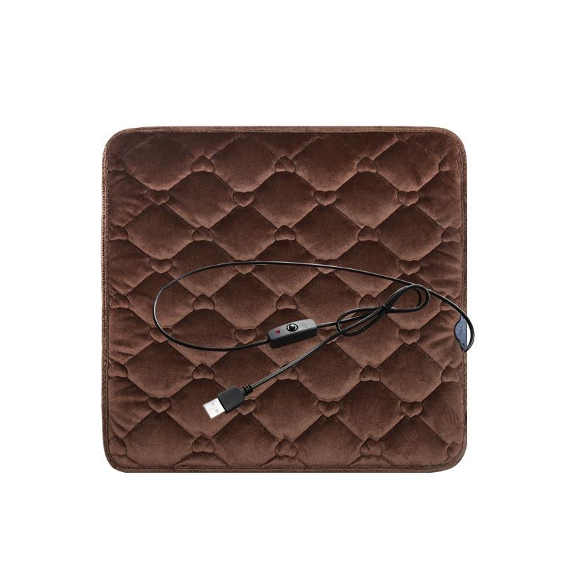 Универсальный зимний теплый чехол-подушка на автомобильное сиденье, нескользящая накладка на сиденье переднего кресла, USB-подогрев, протектор сиденья, чехлы на сиденья для автомобилей