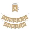 Eid Mubarak Banner Ramadan Burlap Banner Muslim Eid Bunting Pull Flag Party Decoration Supplies Khaki 200 X 13 X 17 Cm Wall Hanging 1Pcs less