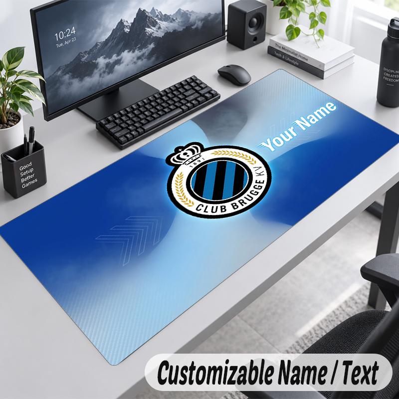 Custom Name Text Mouse Pad Club Brugge FC Personalized Desk Pad For Work And Gaming