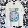 Nirvana "Акварельный Смайлик" Y2K Милый И Крутой Винтажный Оверсайз Модный Удобный Мужская Футболка