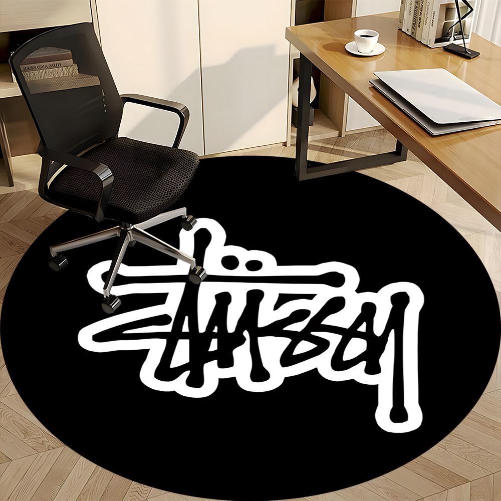 1 шт. Круглый ковер Stussy Office, Под офисные стулья, Спальня, Гостиная, Домашний декор a0926148