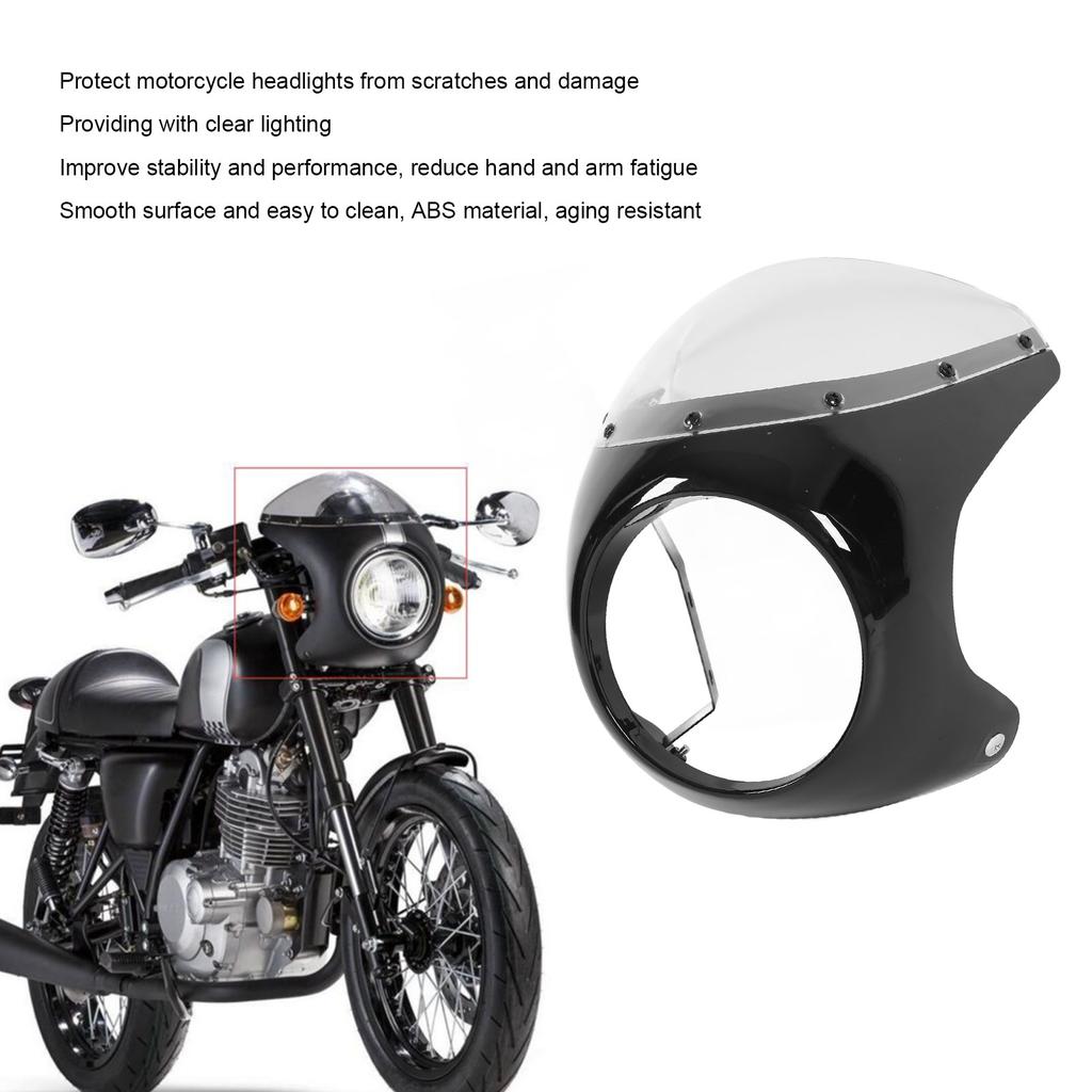 7in Front Motorcycle Headlight Fairing     Aging Resistant Wearproof Fit For Round Headlights Motorbike