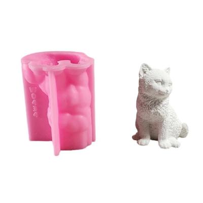 3D Кошки Дисплей Орнамент Формы Красивые Силиконовые Формы в Форме Кошек для Произведений Искусства, Поделок и Изготовления Свечей и Мыла