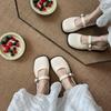 Soft-soled Shallow-mouth Single Shoes Women's Summer New Fashion Retro with Skirt Mary Jane Flat-soled Small Leather Shoes