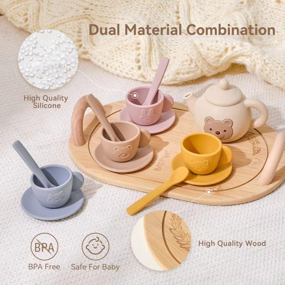 Simulation Pretend Play Kitchen Set Early Educational Tea Set Play Toy Party Favor Gift