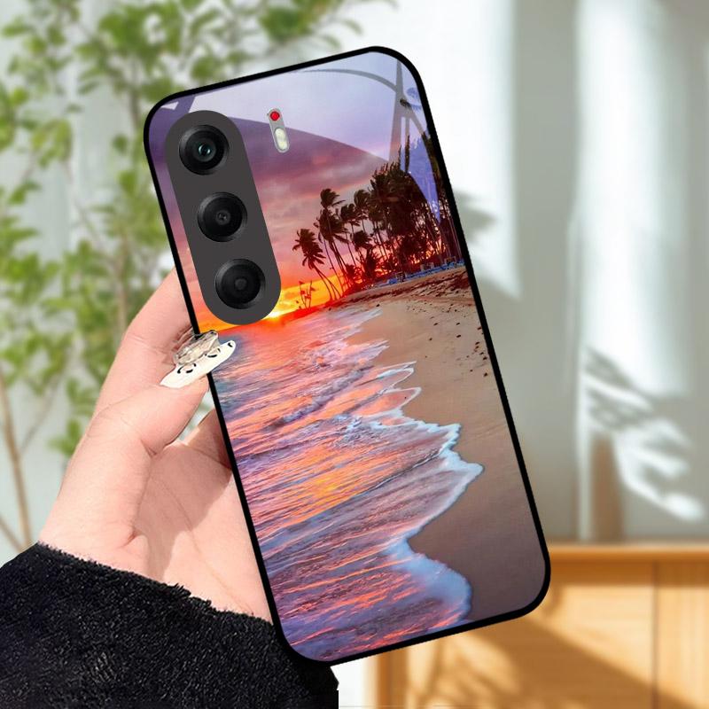 Закаленное Стекло Чехол Для Tecno Camon 40 4G Чехол Задняя Крышка Для Tecno Camon40 CM5 Fundas Полная Защита Жесткий ПК Чехол Для Телефона Бампер