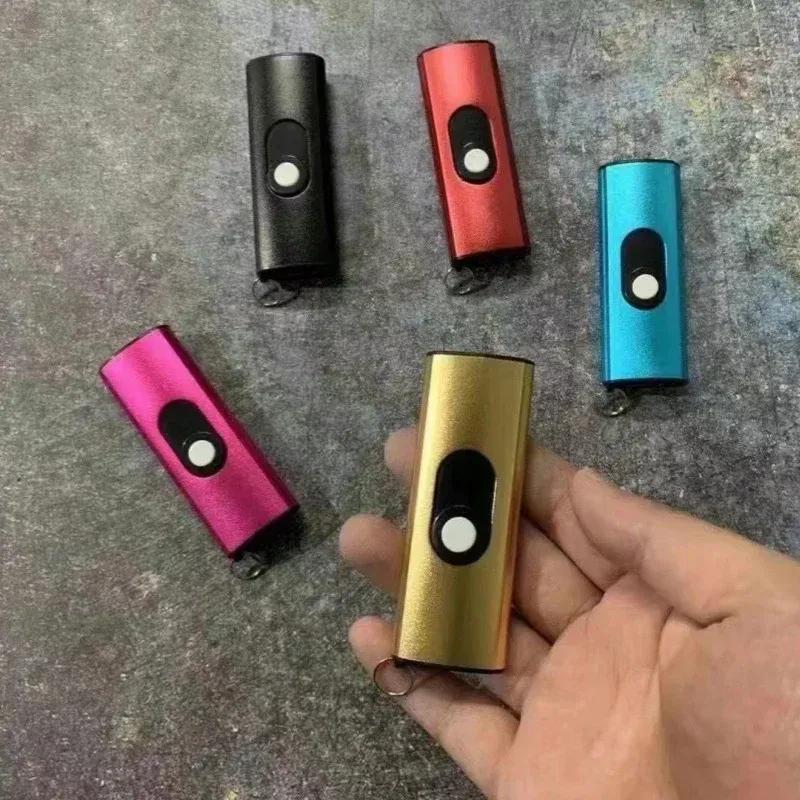 Windproof Plasma Arc Lighter Rechargeable Single Jet Flameless Metal Tool for Camping Outdoor Men's Gift Zinc Alloy Compac