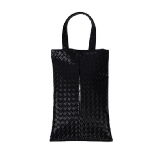 Car Tissue Holder for Dispenser with Woven Visor Hanging Napkin Pattern Universal Armrest