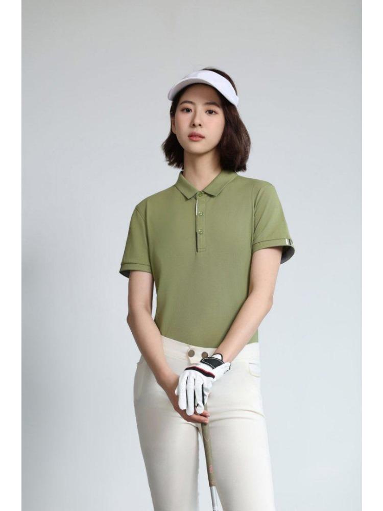 Однотонная футболка Летняя мужская и женская с лацканами и короткими рукавами YG-188