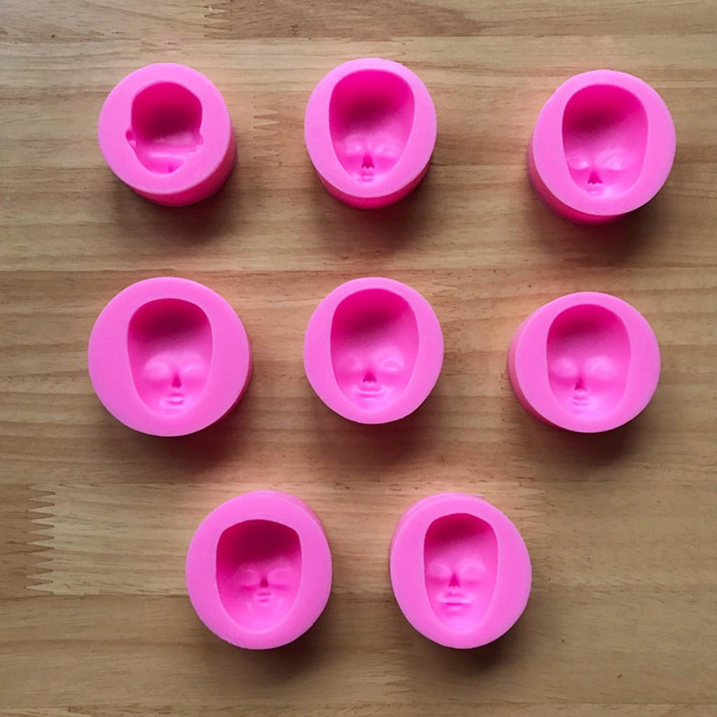 3D Мягкая глиняная форма для лица ребенка, кукольные лица, силиконовая форма, инструменты для украшения торта, шоколадные конфеты, кексы, форма для мыла из глины
