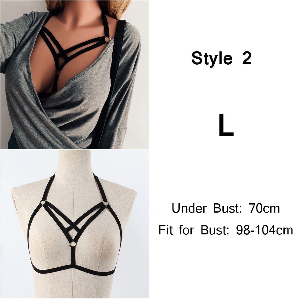Summer Bralette Hollow Push Up Crop Top Belt Lingerie Cage Harness Sexy Bandage Bra