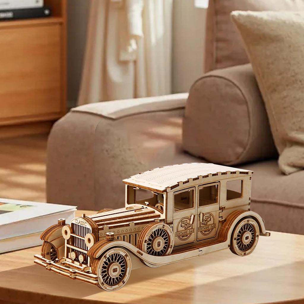 Hallisun 3D Wooden Assembled 3D Classic Vintage Moving Mechanical Vintage Home Ages Birthday Japanese Instruction Manual 187 pcs Puzzle, Puzzle, Car,