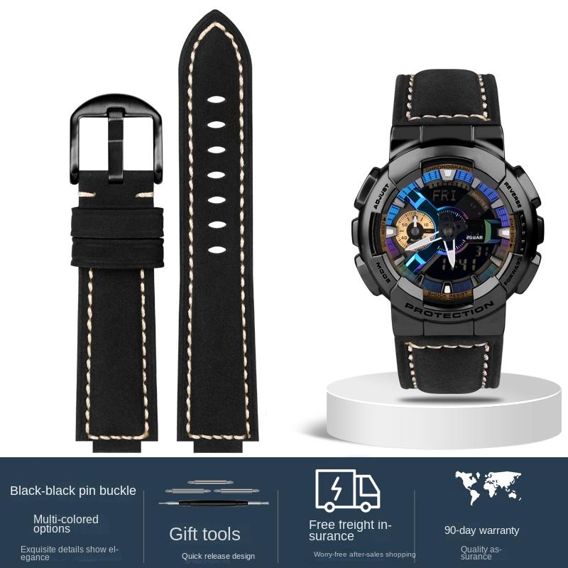 Для Casio AP Farmhouse дуб Ремешок для часов GA-2100 GM-2100 Модифицированный матовый винтажный кожаный ремешок для часов 16 мм мужской Аксессуары для браслета